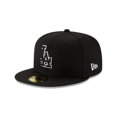 Los Angeles Dodgers Gorra | New Era MLB Outline 59fifty Fitted Cap Mexico - Negros